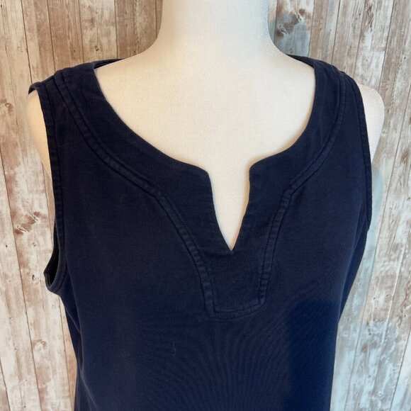 Talbots Navy Blue Sleeveless Knit Dress size Large - Picture 2 of 4